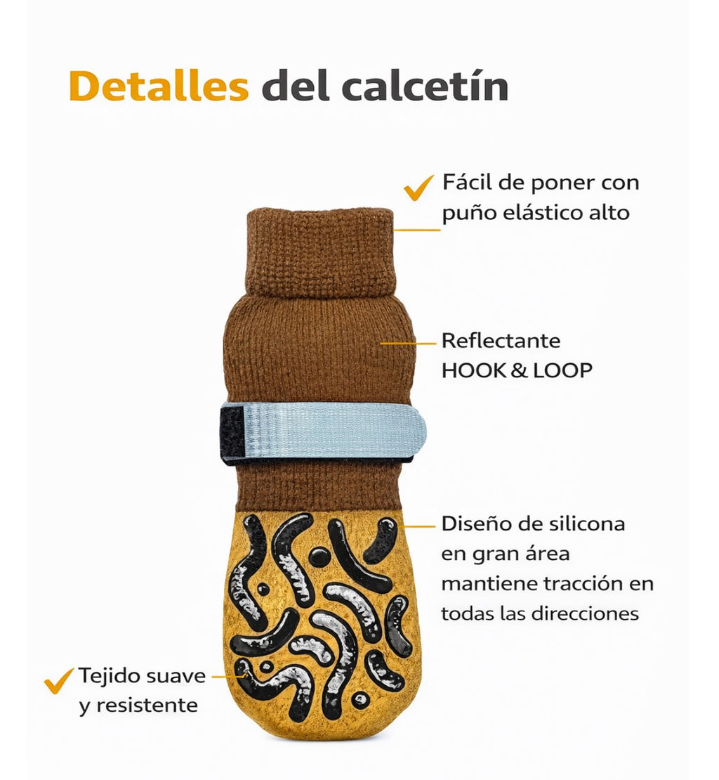 Calcetines Antideslizantes para Perros (Pack 4)