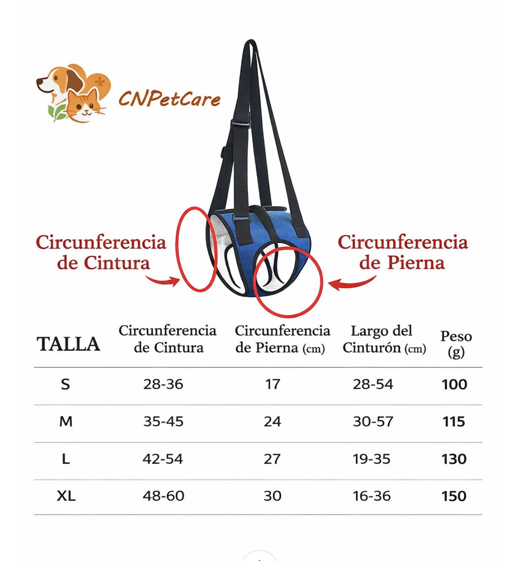 Arnés de Ayuda para Patas Traseras de Perros