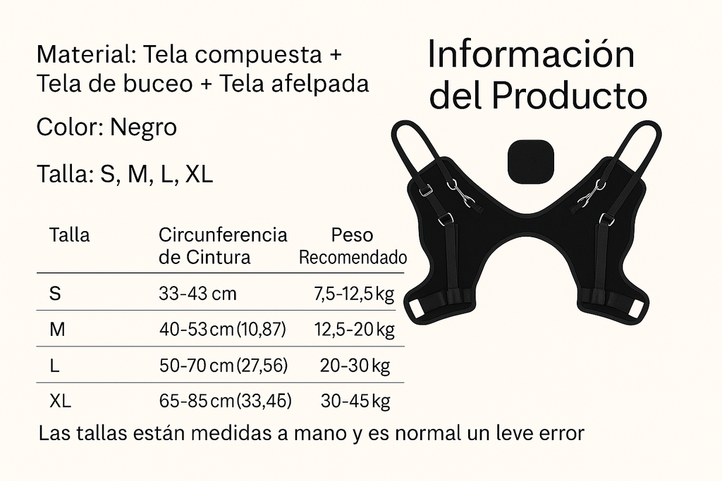 Arnés de soporte para cadera y patas traseras