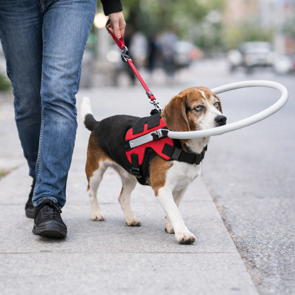 Halo de seguridad para perros ciegos
